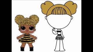 Day 2 of drawing L.O.L Surprise! as my style - Queen Bee from Series 1