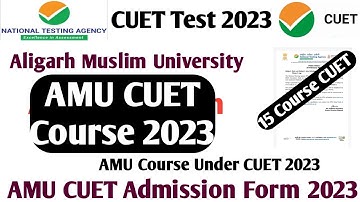 AMU CUET Admission form 2023 AMU application from 2023-24  AMU Admission form 2023-24