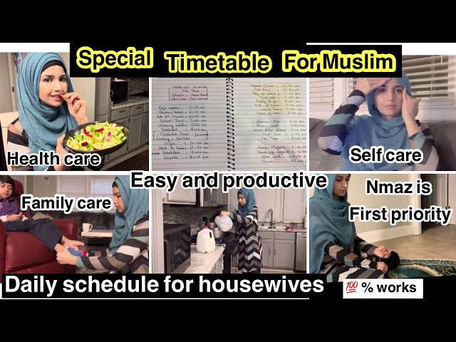 5 am to 10 pm routine with timetable part 1 / best timetable and motivation for housewives class=