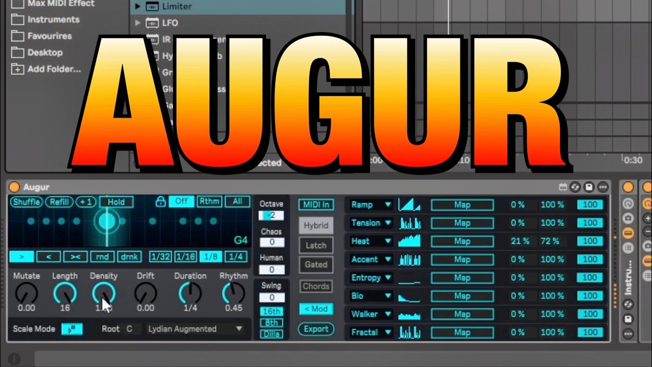 Watch AUGUR - Evolving Midi Sequencer with Physics-Based Modulation Engine - Ableton Live 12 on YouTube Watch AUGUR - Evolving Midi Sequencer with Physics-Based Modulation Engine - Ableton Live 12 on YouTube