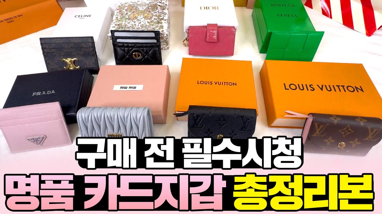 😍명품 카드지갑 이거 보고 고르세요! 셀린느 프라다 디올 미우미우 루이비통 보테가베네타 언박싱