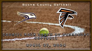 High School Softball | Council Rock South Golden Hawks at Pennsbury Falcons 4/27/24