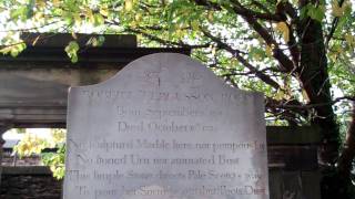 Robert Fergusson Gravestone Canongate Kirkyard Edinburgh Scotland