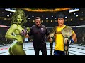 🔥Crazy Fight🐉She Hulk vs. Bruce Lee - EA Sports UFC 4