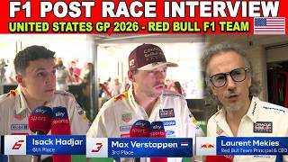 F1 Post Race INTERVIEW | 2026 United States Grand Prix| Max Verstappen, Isack Hadjar, Laurent Mekies