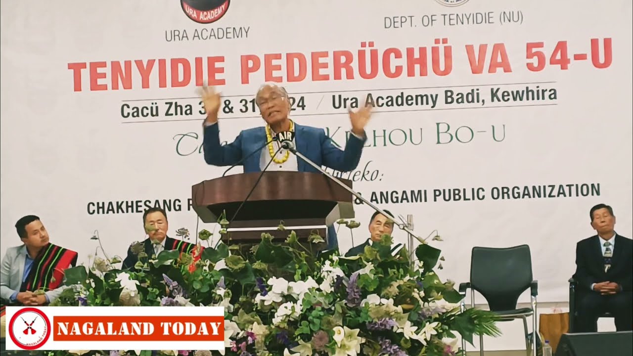 Dr. Visier Sanyü a Professor & a Social Activist gracing Ura Academy 54th Tenyidie annual seminar.