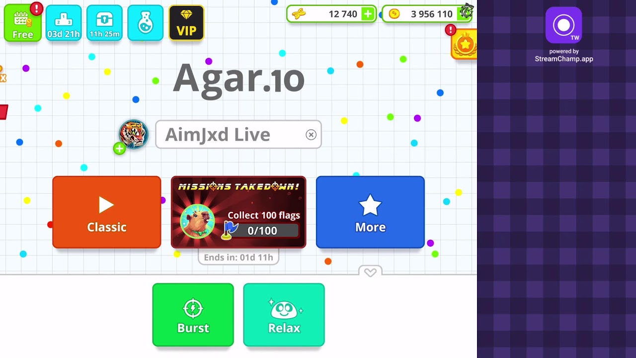 Aimjod agario live #agario #Miniclips