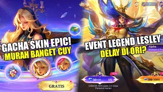 GACHA SKIN EPIC AURORA MURAH! UPDATE EVENT SKIN LEGEND LESLEY REVAMP DELAY? - MOBILE LEGENDS