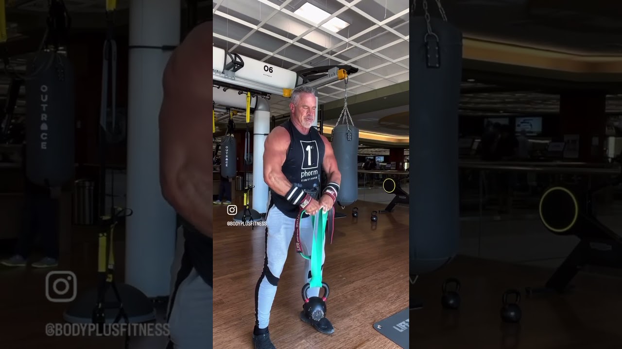 For that little extra bit of control, try doing your upright rows with a resistance band and kettle
