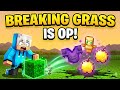 MINECRAFT GRASS GIVES OP ITEM 😨#minecraft #viral 