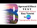 Spread Effect Text Kaise Banaye, Dispersion Effect In Canva, Typography Hacks, Learn Canva Tutorial