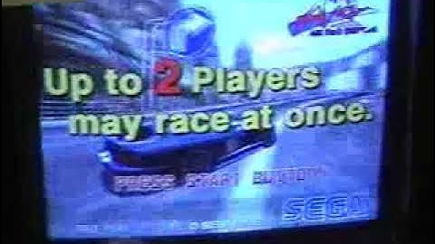 Sega Super GT - Attract Mode and Cabinet view