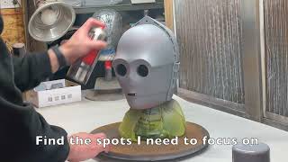 Paint and finish a C-3PO Helmet/Head Pt1