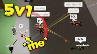 5v1ing Mad Tryhards In Da Hood