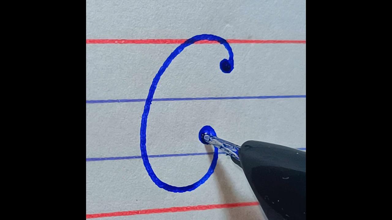 How to write c in cursive writing handwriting c letter english