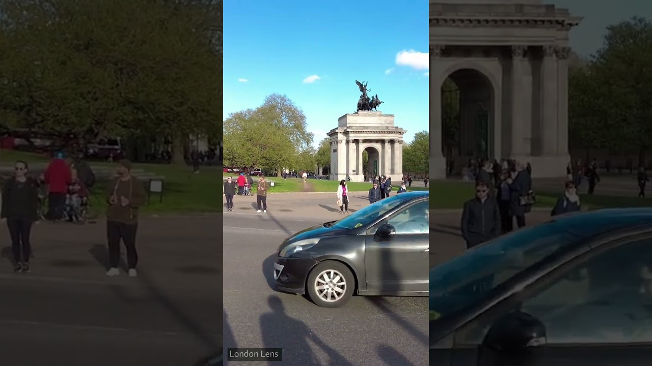 Hyde Park Corner to Buckingham Palace, Evening Walk - London Lens Walking Tour [4K] Short 01.