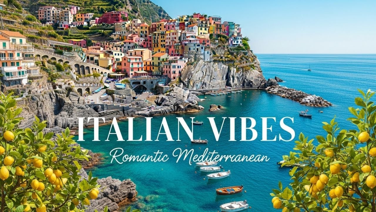 Chill Mediterranean Music & Italian Vibes 🇮🇹🏡🍋 Relaxing Music & Mediterranean Coast Views 🌊🎶