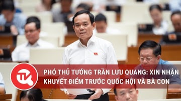 Phó Thủ tướng Trần Lưu Quang xin nhận khuyết điểm trước Quốc hội và bà con