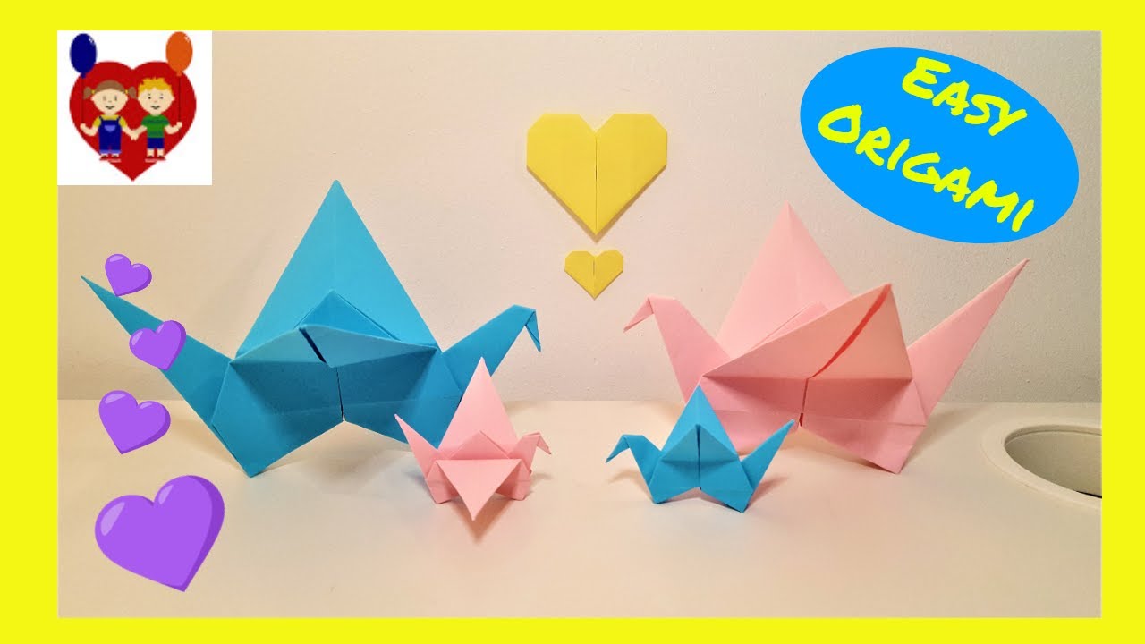 Easy Origami - How to make easy paper Heart - YouTube
