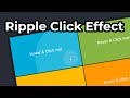 How to Create the "Ripple" Click Animation (No Libraries)