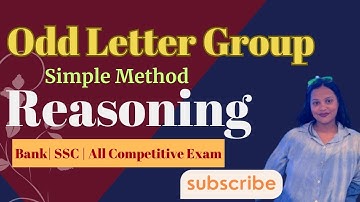 Choosing the Odd Letter Pair/Group | Classification | Foundation Class | Reasoning #competitiveexams
