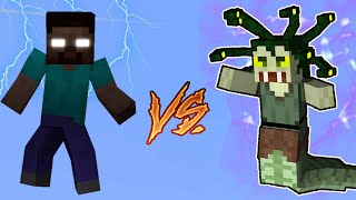 Herobrine Vs. Gorgon in Minecraft