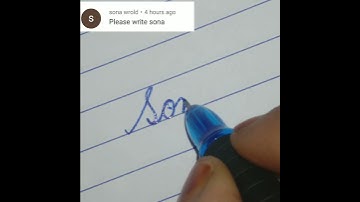 SONA name in cursive writing #viral #ytshorts #trending #viralvideo #shortsvideo