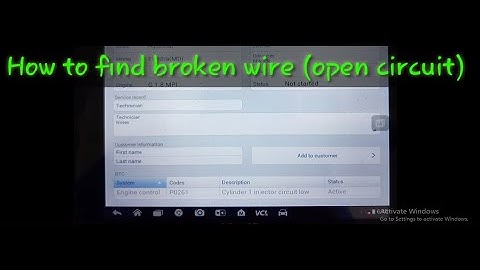 P0261 How to find broken wire ( open circuit )
