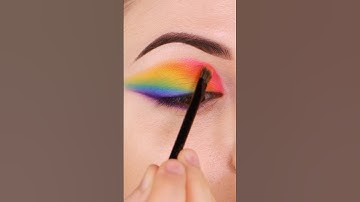 RAINBOW EYESHADOW BLEND PRIDE MAKEUP TUTORIAL #pridemakeup #eyemakeup #rainbow #eyeshadowtutorial