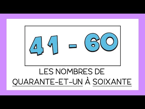 Los números del 41 al 60 | Números