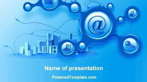 E-Communication PowerPoint Template by PoweredTemplate.com
