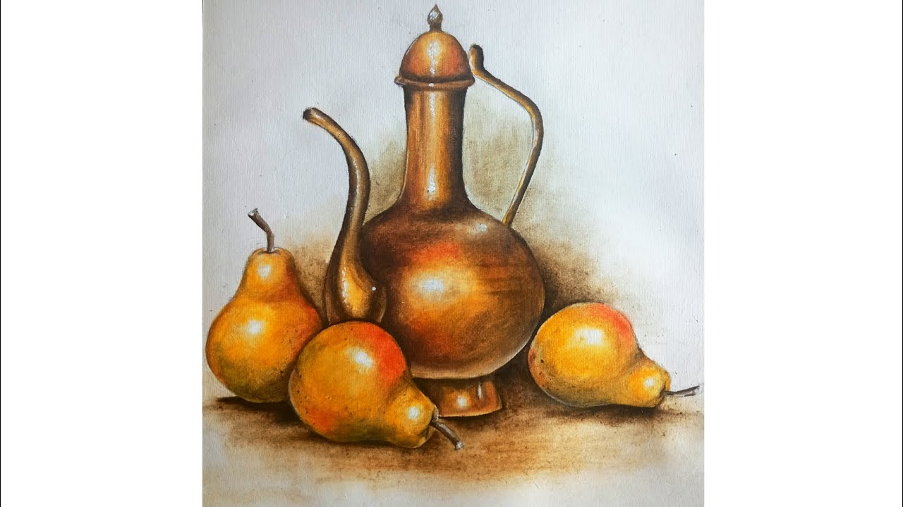 How to paint still life with acrylic step by step #art #tutorial # ...
