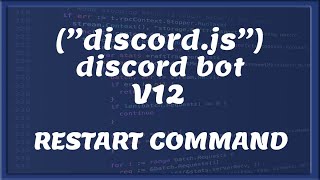 DISCORD RESTART COMMANDO || Tutorial #32 [nederlands/Dutch]