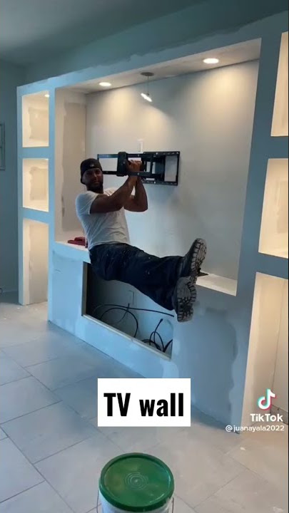 TV wall from plasterboard