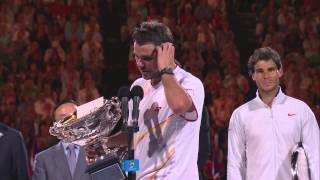 Stan Wawrinka's post-final speech - 2014 Australian Open