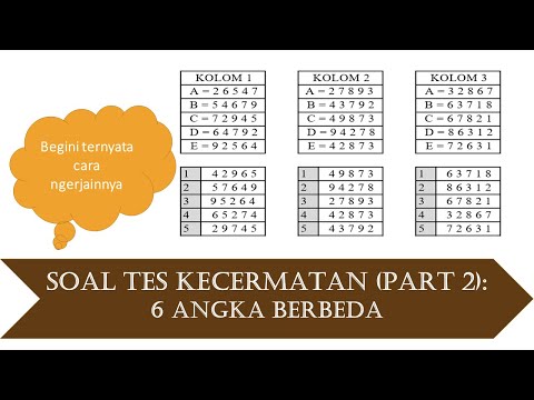 Tes Kecermatan Polri (6 angka berbeda). PEMBAHASAN LENGKAP. (PART 2)