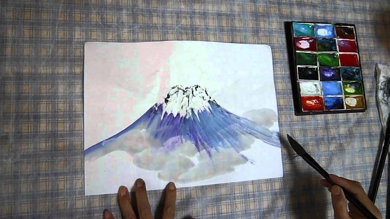 水墨画の描き方動画 富士山 友朋水墨画展