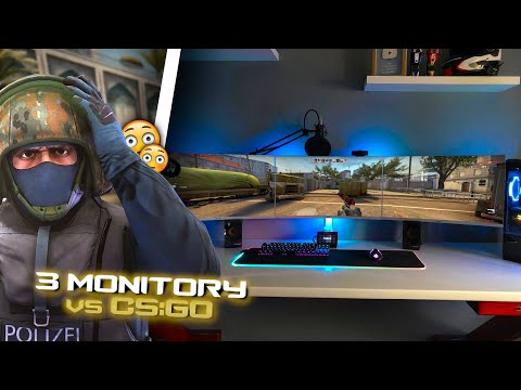 JAK WYGLĄDA GRANIE W CS:GO NA TRZECH MONITORACH? #Shorts