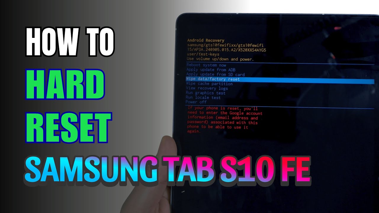 How To Hard Reset Samsung Galaxy Tab S10 FE | Removing Password Unlock ...