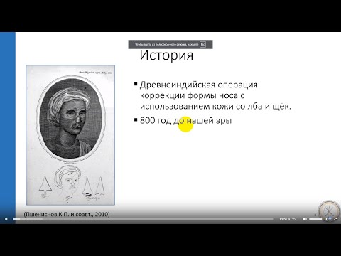 Лекция для теоретического уровня: "Основы пластической хирургии"