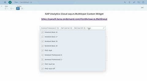 SAP Analytics Cloud sap.m.MultiInput Custom Widget