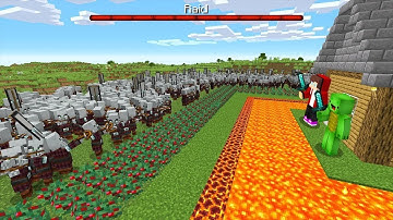 7 Security Build Hacks vs Pillagers - Minecraft