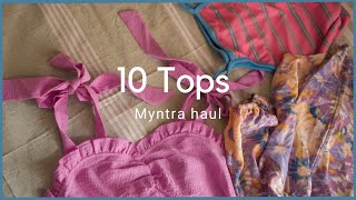 Myntra Tops Haul | 10 Tops | Discounts ft. Hubble