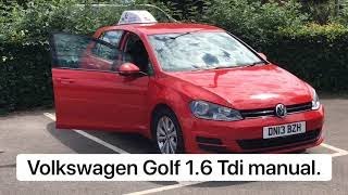 Test Day Show Me Tell Me Questions iDrive Learning in a Volkswagen Golf 1.6Tdi Manual