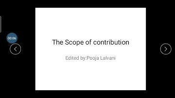 CPD Topic-5 The scope of contribution