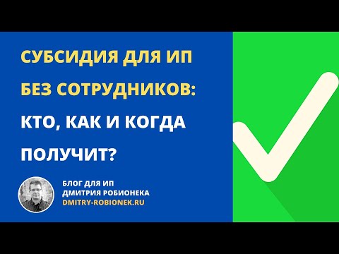 Субсидия для ИП без сотрудников: кто, как и когда получит?