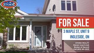 FOR SALE: 3 Maple St, Unit 9, Ingleside, ON