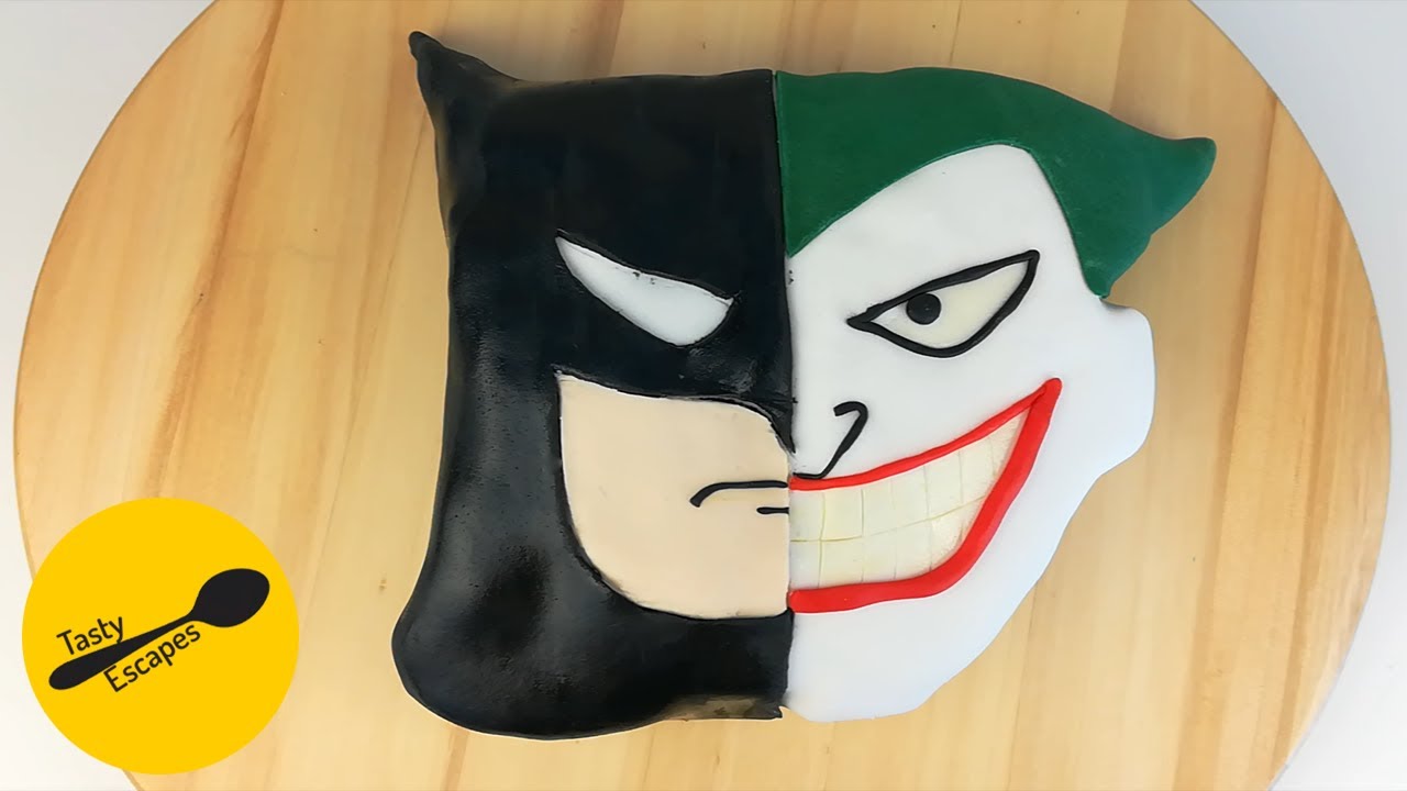 Easy Batman/Joker Cake | Two different flavors! - YouTube