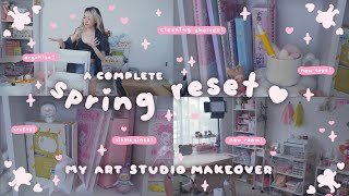 Spring Cleaning 💓 A Studio Makeover ft. TEMU | Complete Room Makeover | Tiffany Weng