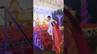 Bride and groom reception entry ✨🥳 | Indian wedding #shorts #marriage #shortsfeed #couplephoto